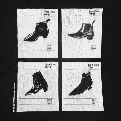 Raf Simons Peter De Potter Non Strop Boot Print T-Shirt - AW09