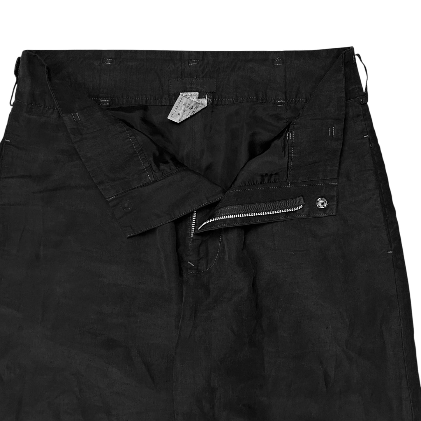 Y's Yohji Yamamoto Wide Overdyed Linen Pants - AW97