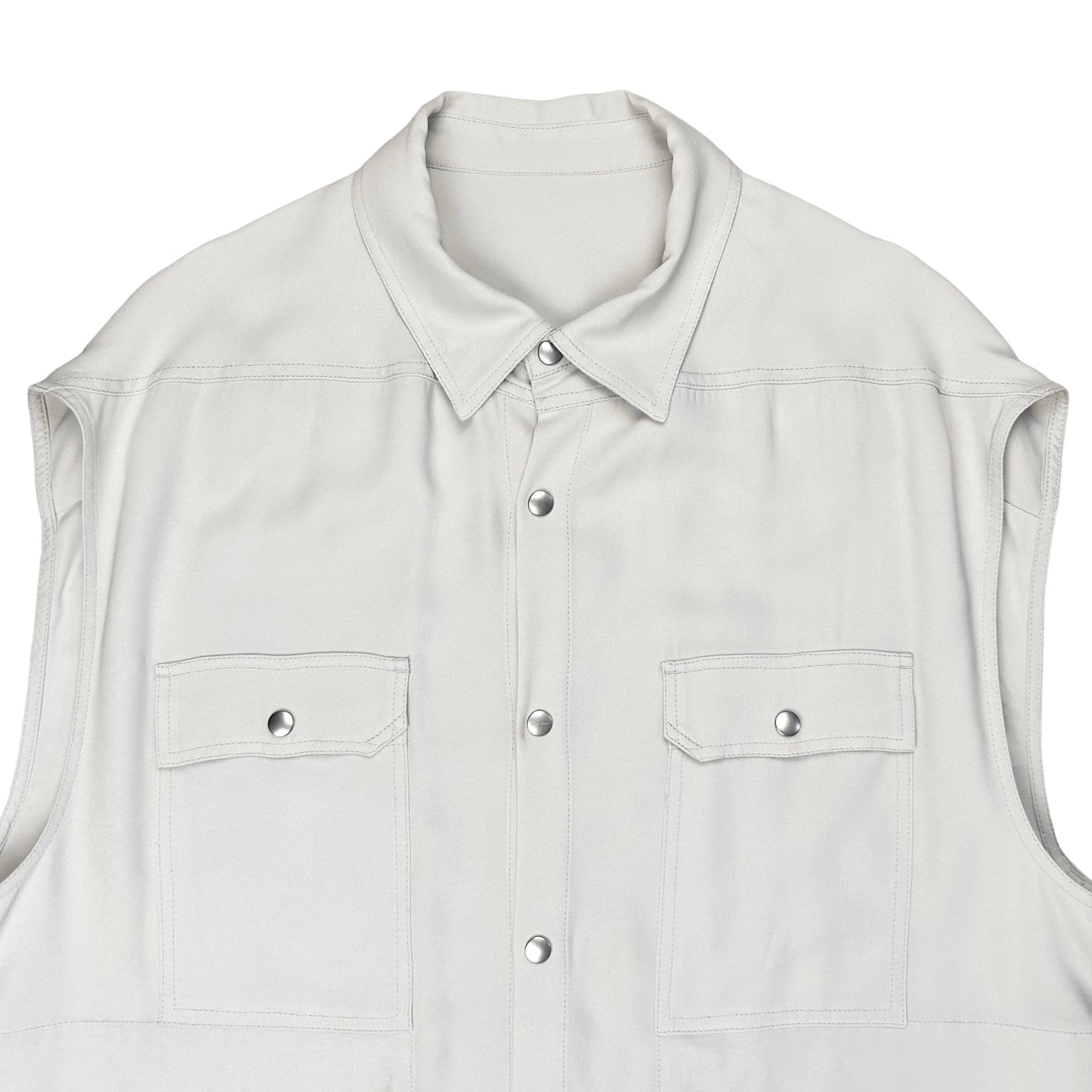 Rick Owens Jumbo Crepe Vest Oyster - SS21