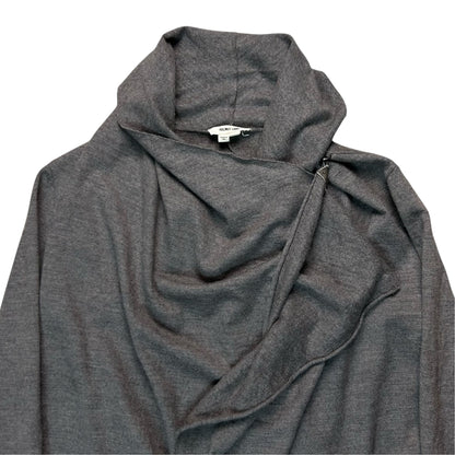 Helmut Lang Leather Belted Drape Cardigan - AW13