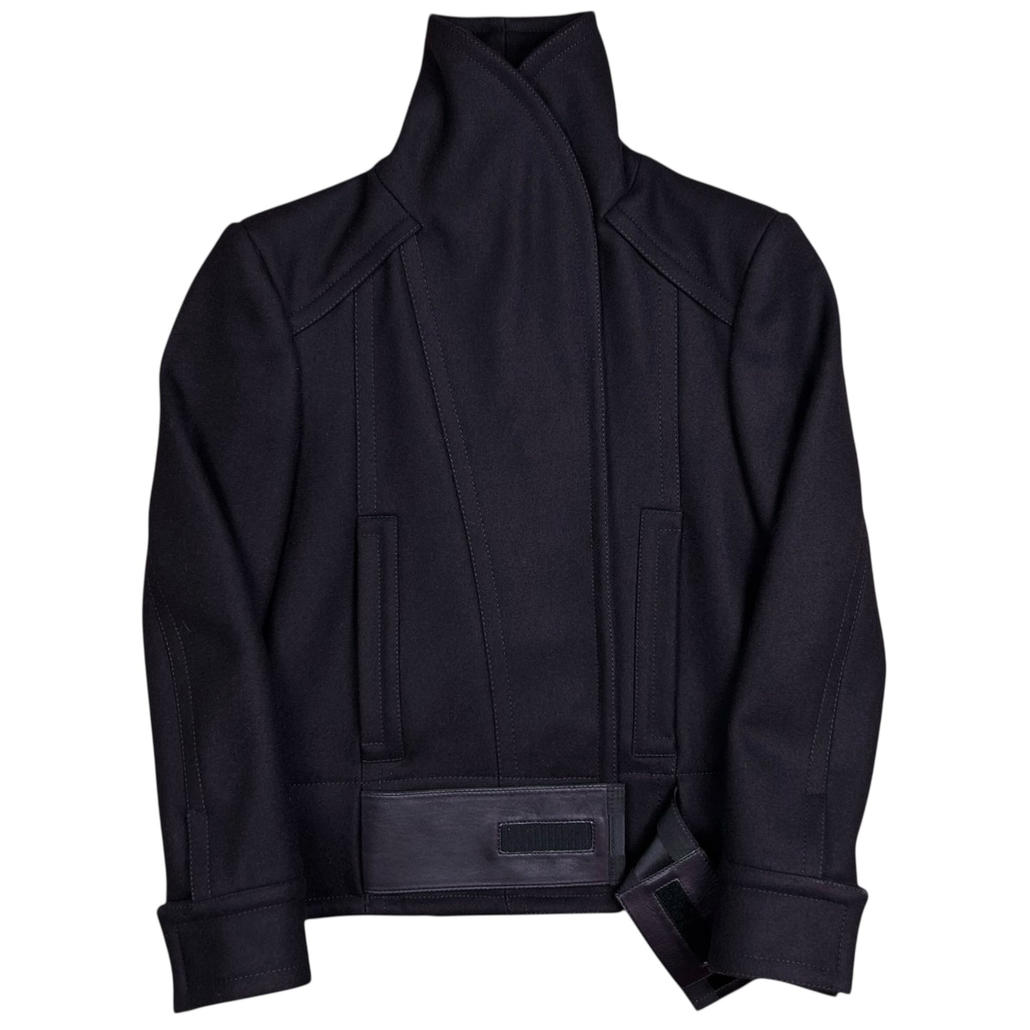 Gucci by Tom Ford Asymmetric Velcro Belted Cashmere Jacket - AW04