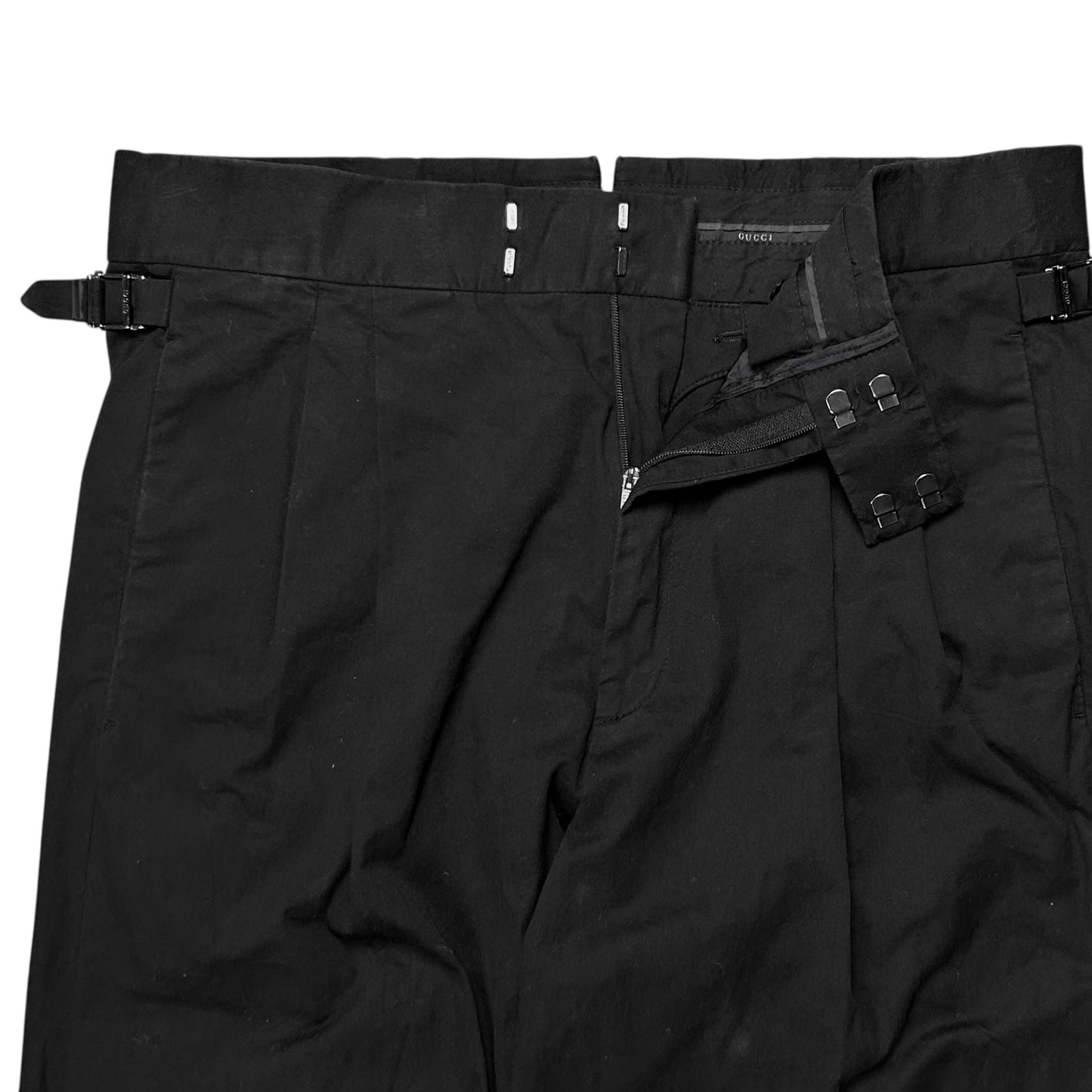 Gucci by Tom Ford Wide Dual Waist Belt Pants