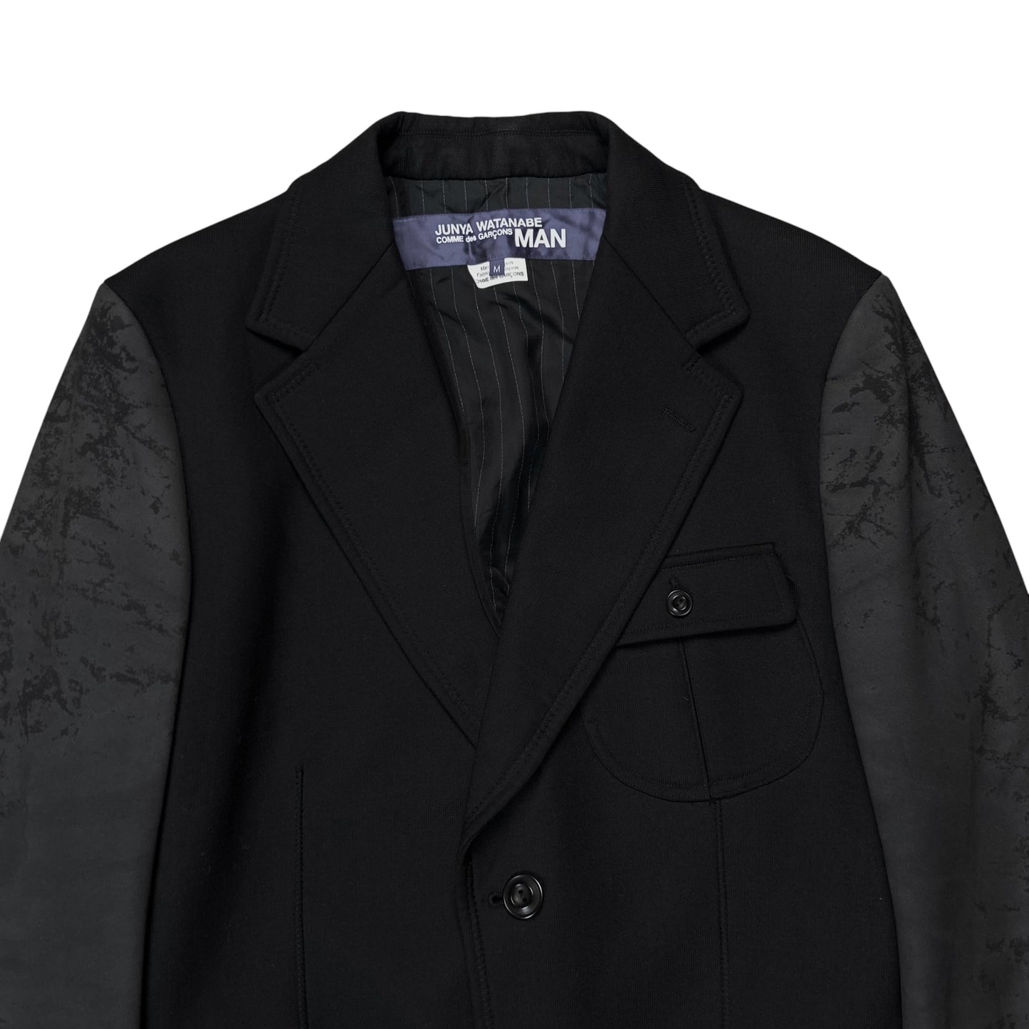 Junya Watanabe Man Comme des Garcons Blistered Leather Sleeve Blazer - AW16