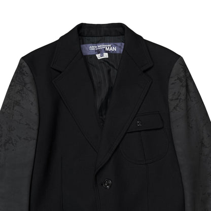 Junya Watanabe Man Comme des Garcons Blistered Leather Sleeve Blazer - AW16