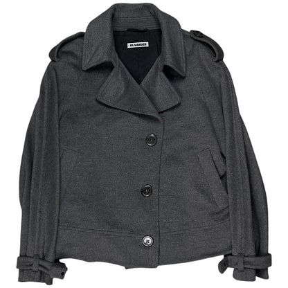 Jil Sander Sleeve Belted Angora Wool Peacoat - 2000s