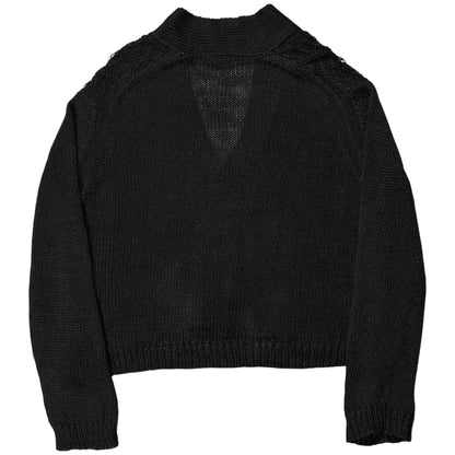 Ann Demeulemeester Cropped Linen Knit Cardigan - AW13