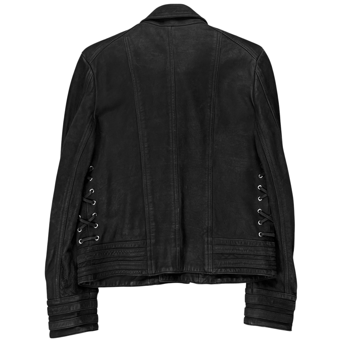 Balmain by Olivier Rousteing Multi Zip Suede Biker Jacket - SS18