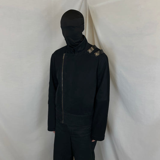 Dirk Bikkembergs Asymmetric Shoulder Strap Bomber Jacket