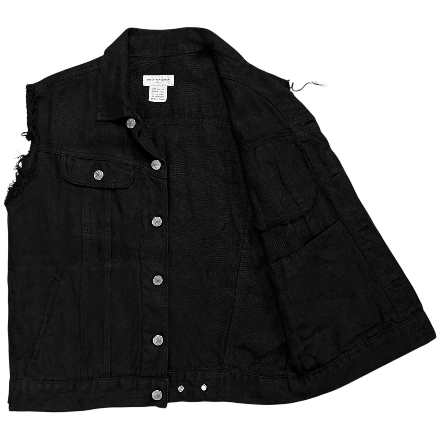 Dries Van Noten Distressed Trucker Vest
