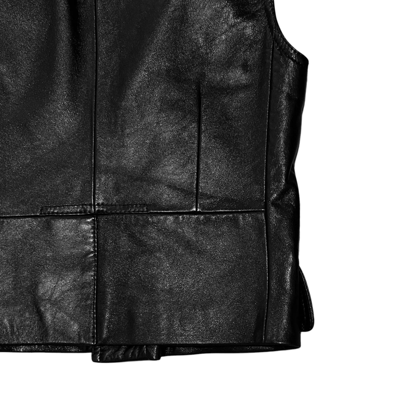 Maison Margiela Cropped Scoop Leather Vest - SS16