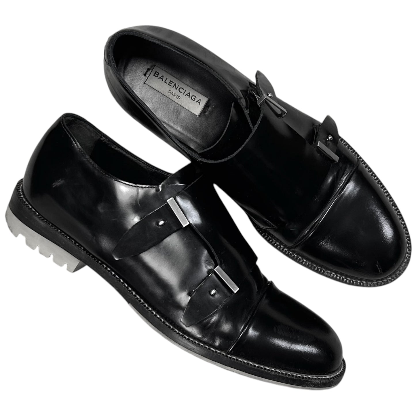 Balenciaga Contrast Sole Monk Strap Derbies - SS16