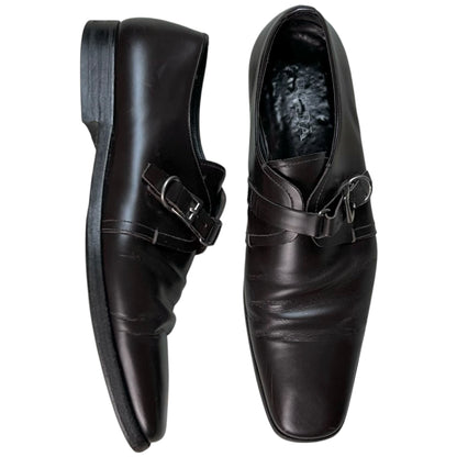 Prada Harness Belt Monk Strap Derbies