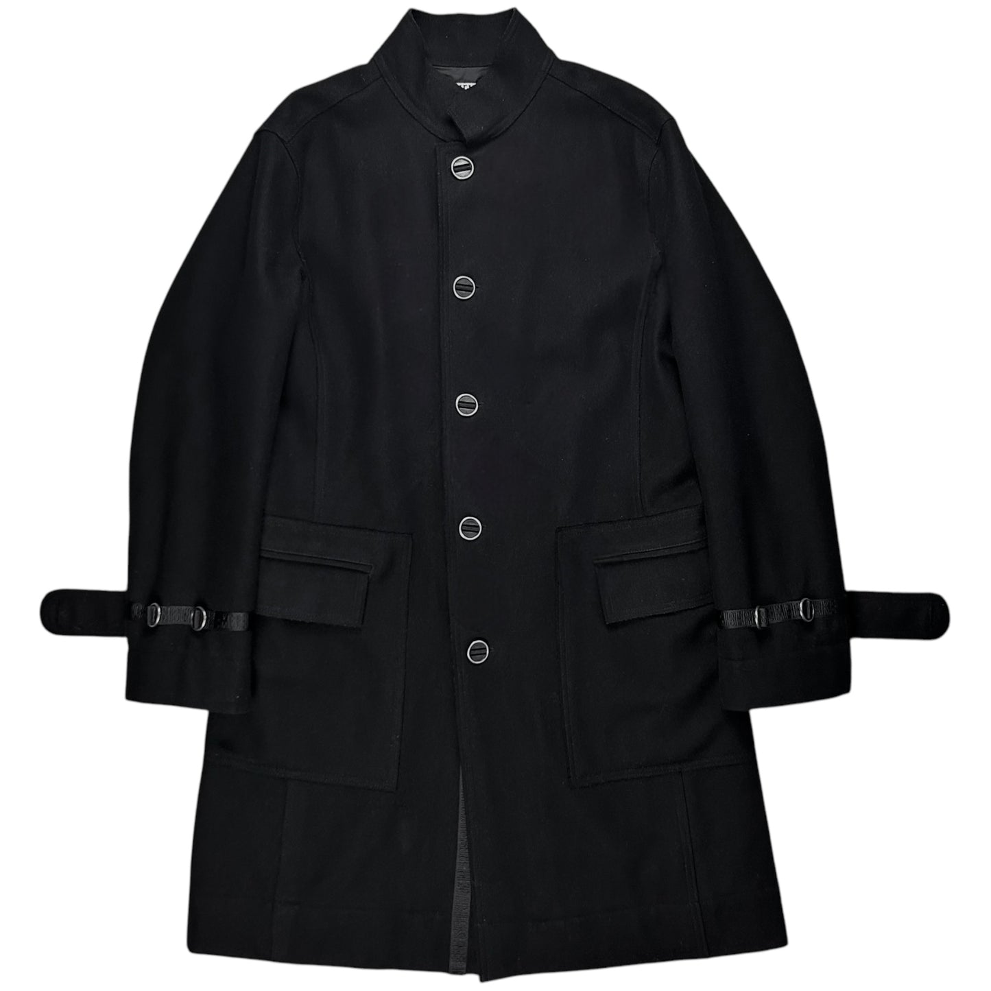 Dirk Bikkembergs Sleeve Belted Wool Coat