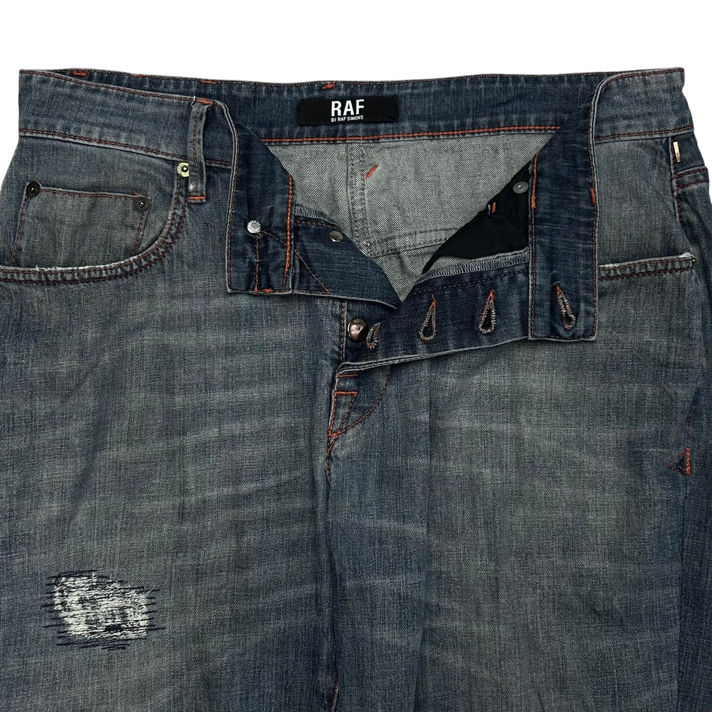 RAF by Raf Simons Distressed Jeans