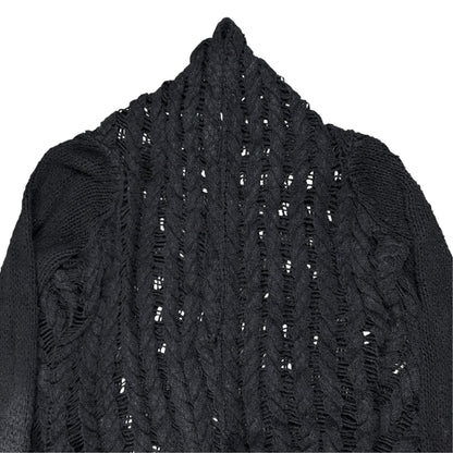 Rick Owens Open Crotchet Knit Tail Silk Cardigan - AW15