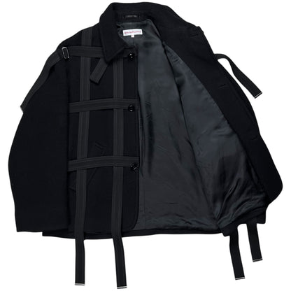 Walter Van Beirendonck Bondage Seatbelt Fur Scarf Jacket - AW19