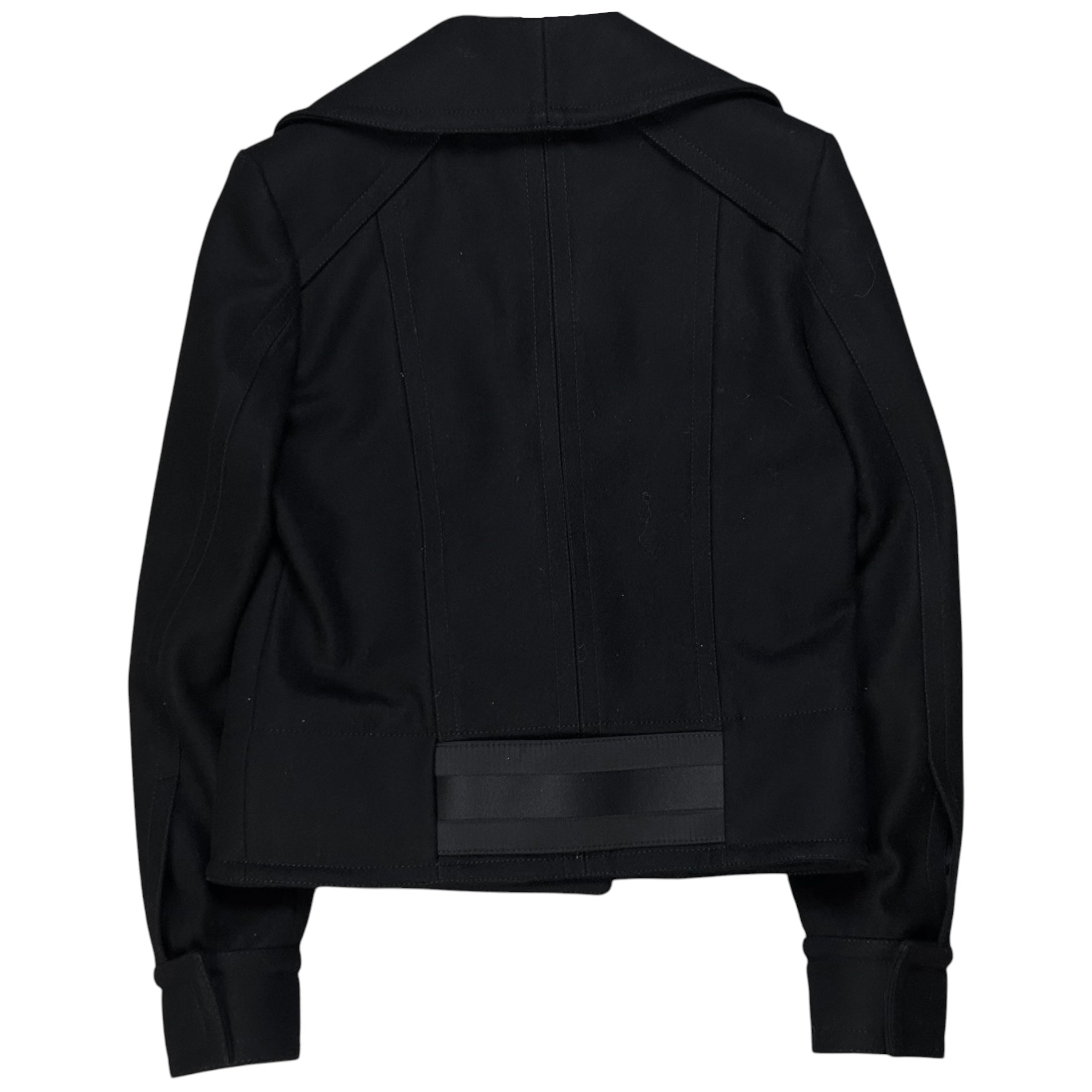 ジャケット・アウター GUCCI by TOM FORD cashmere cort black Gucci by Tom Ford Asymmetric Velcro Belted Cashmere Jacket - AW04