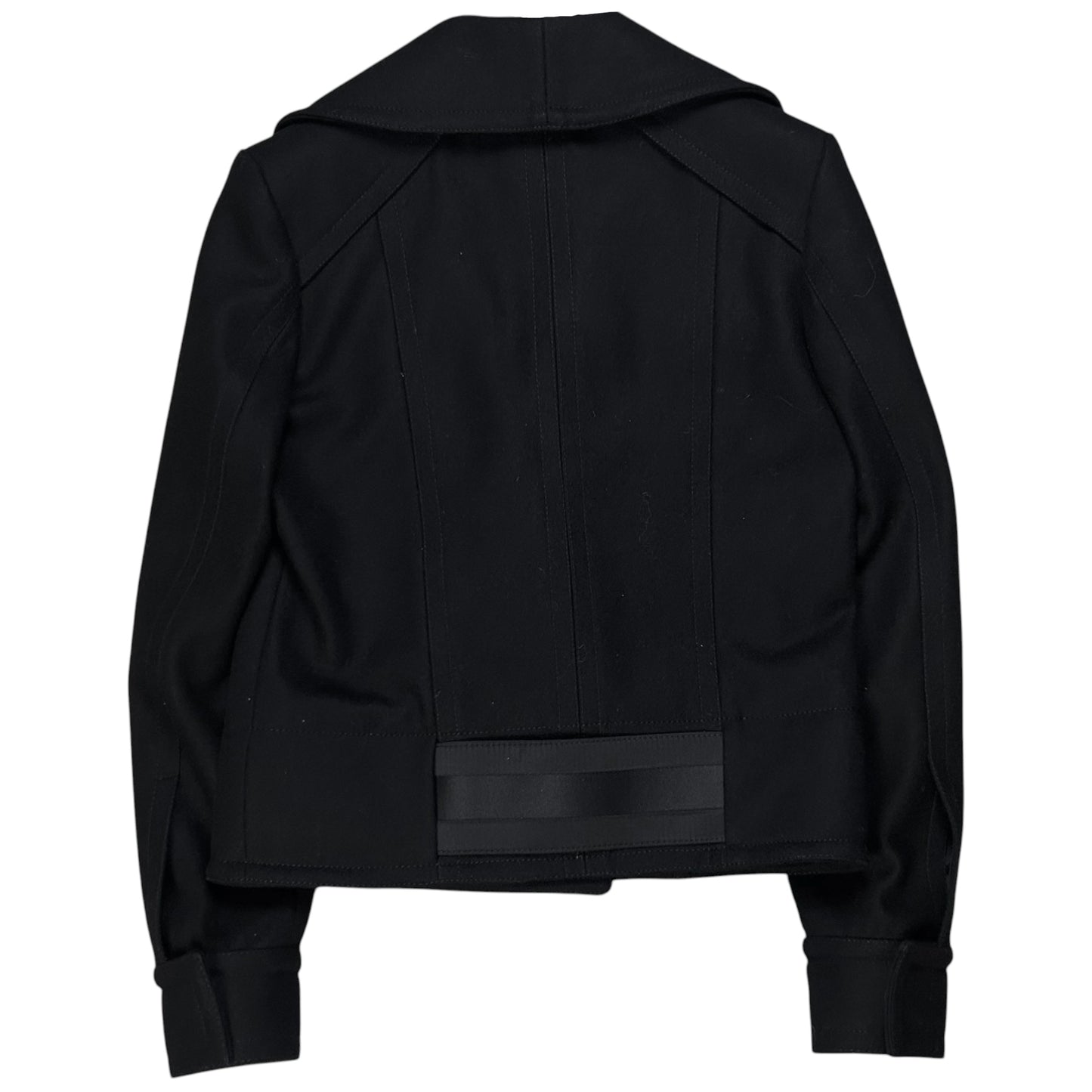 Gucci by Tom Ford Asymmetric Velcro Belted Cashmere Jacket - AW04