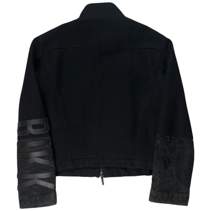 Dirk Bikkembergs Suede Patch Wool Bomber Jacket - AW04