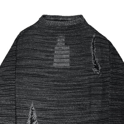 MM6 Maison Margiela Distressed Fringe Knit Sweater - AW22