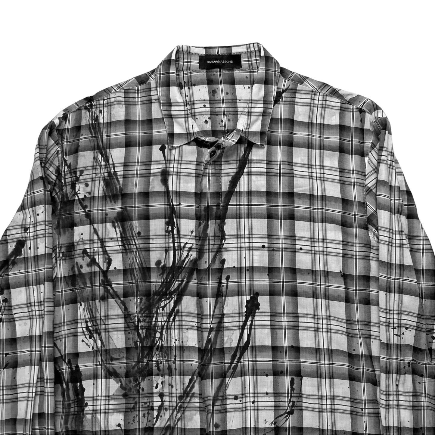 Kris Van Assche Paint Splatter Flannel Shirt - SS11