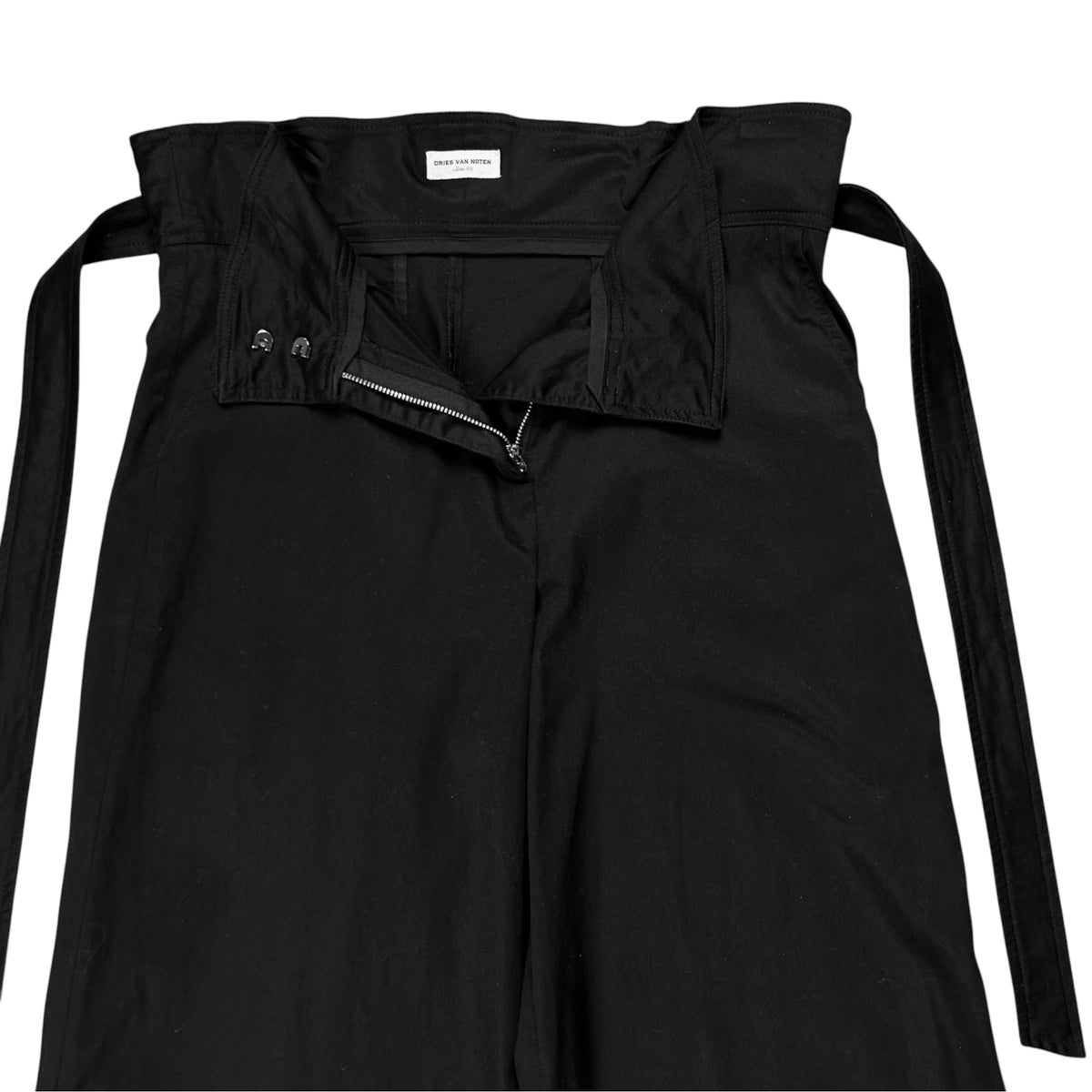 Dries Van Noten Wide Belted Paper Bag Pants - AW19