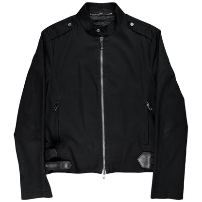 Dirk Bikkembergs Leather Belted Military Jacket