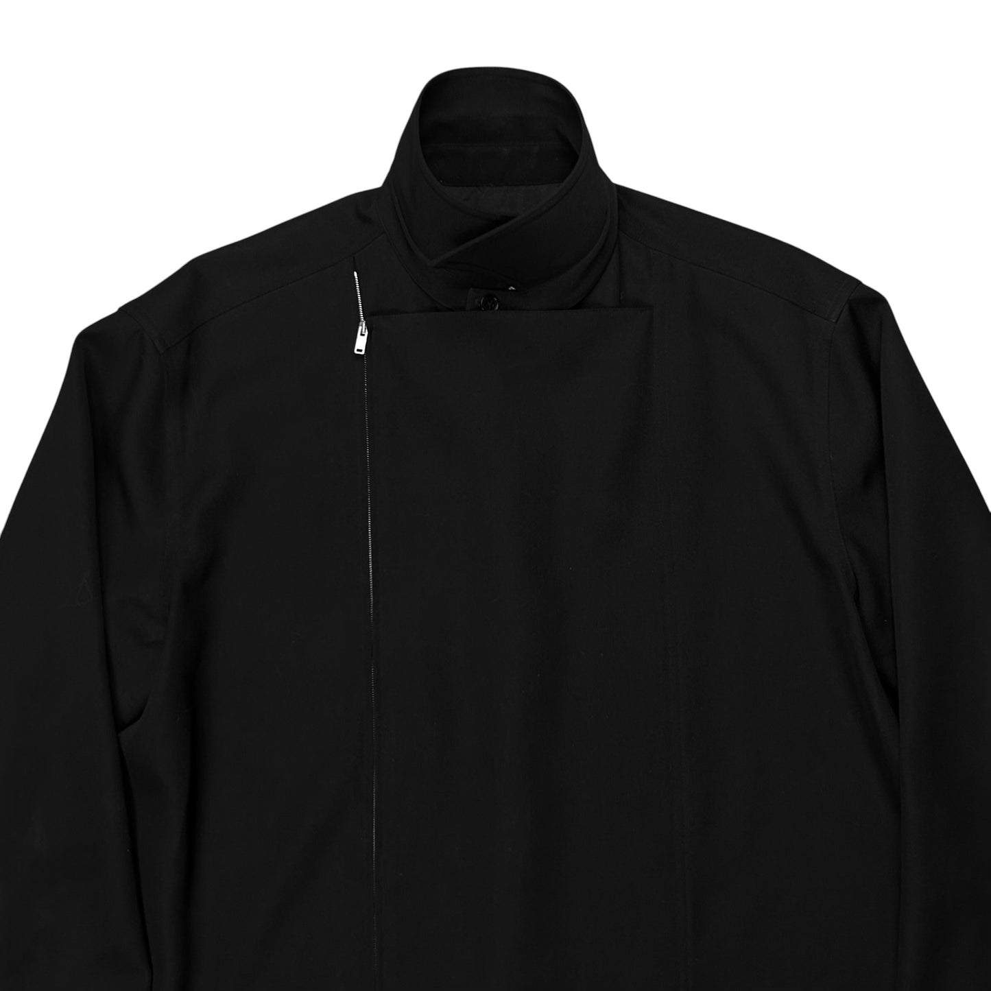 Jil Sander Asymmetric Zip Gabardine Shirt - AW22