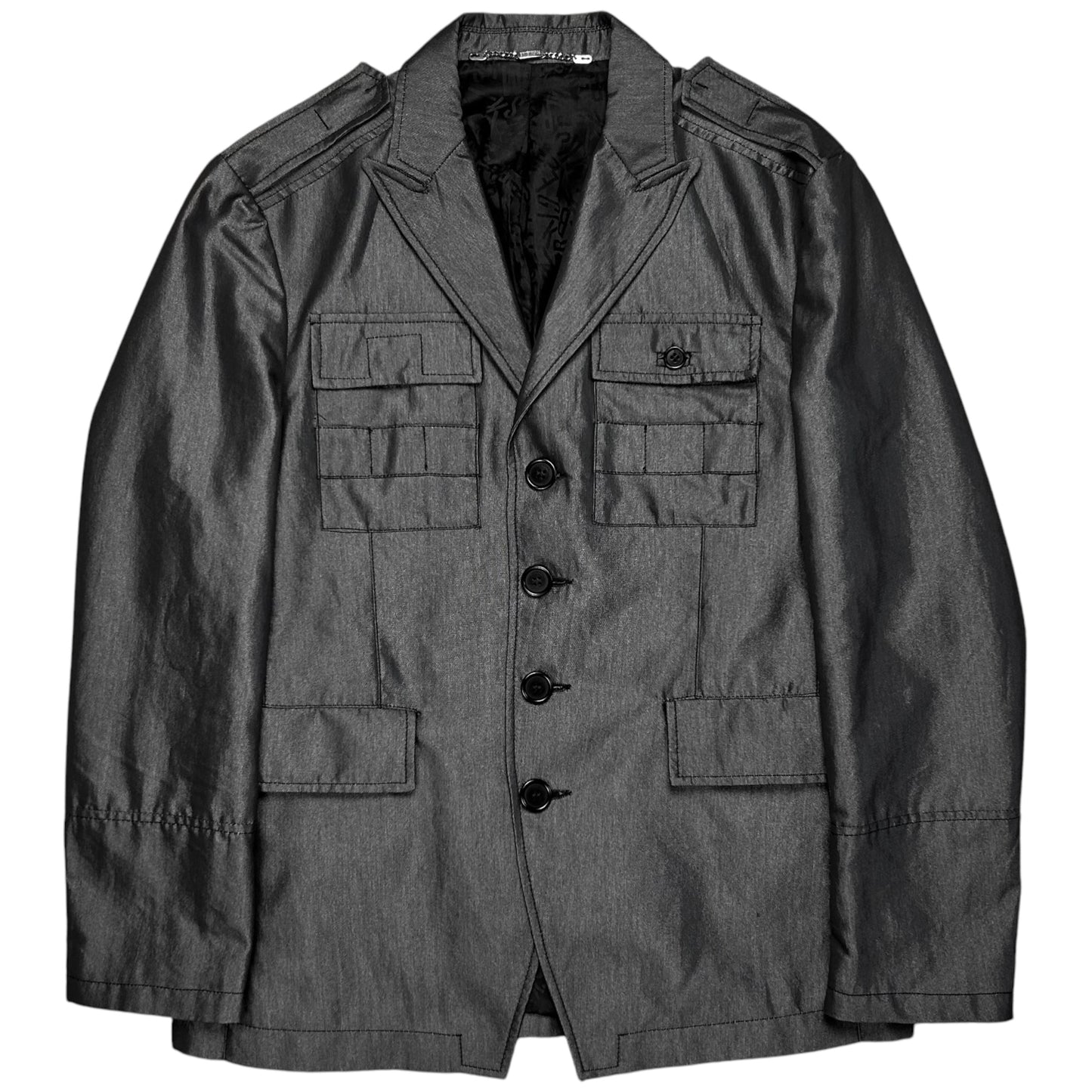 Dirk Bikkembergs Metallic Military Blazer