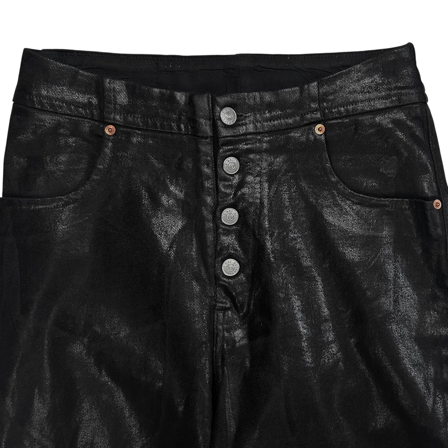 MM6 Maison Margiela Waxed Exposed Button Jeans - SS22
