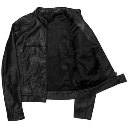 Dirk Bikkembergs Cropped Cafe Leather Jacket