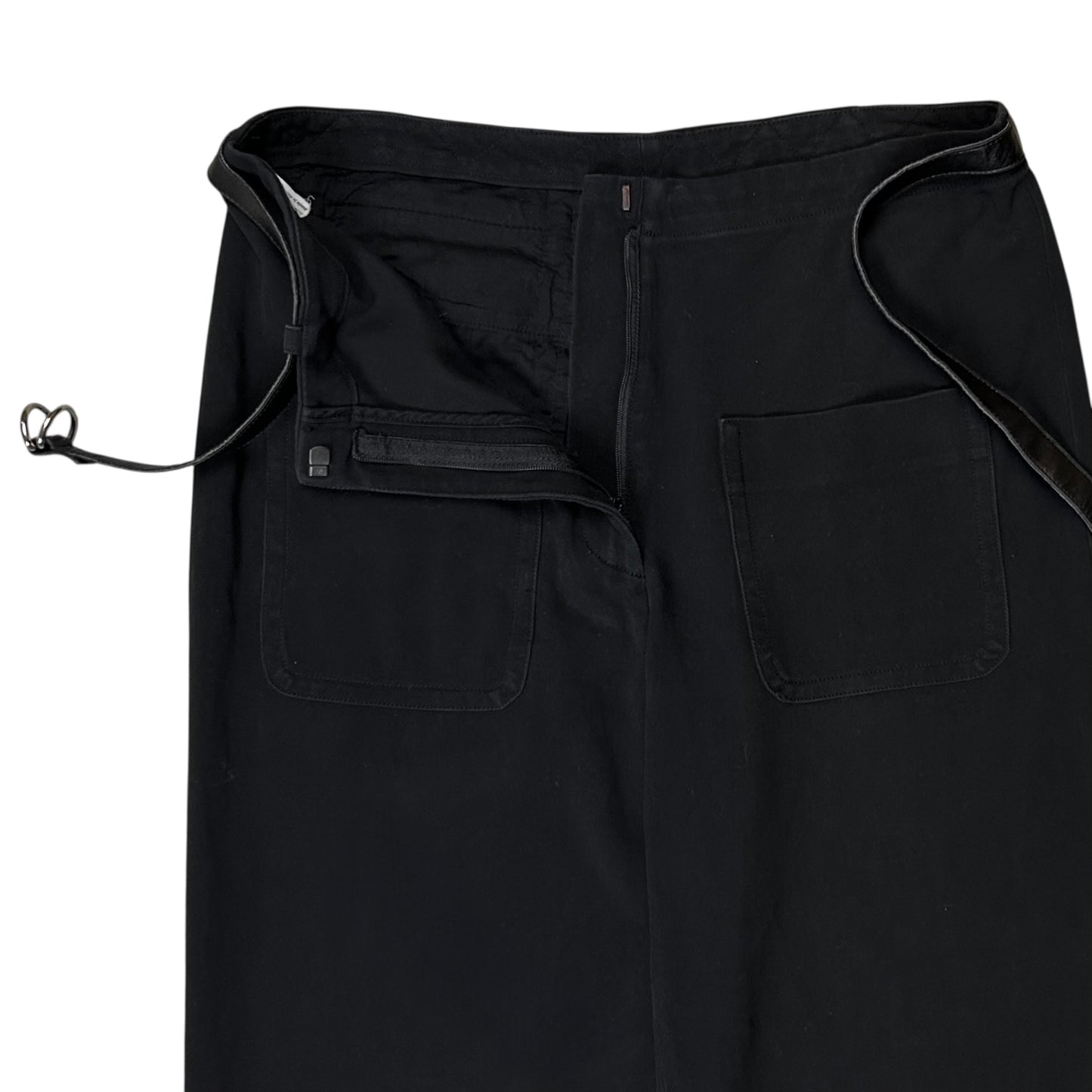 Dries Van Noten Leather Belted Trousers