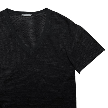 Dior Homme Perforated Wool V-Neck T- Shirt - SS11