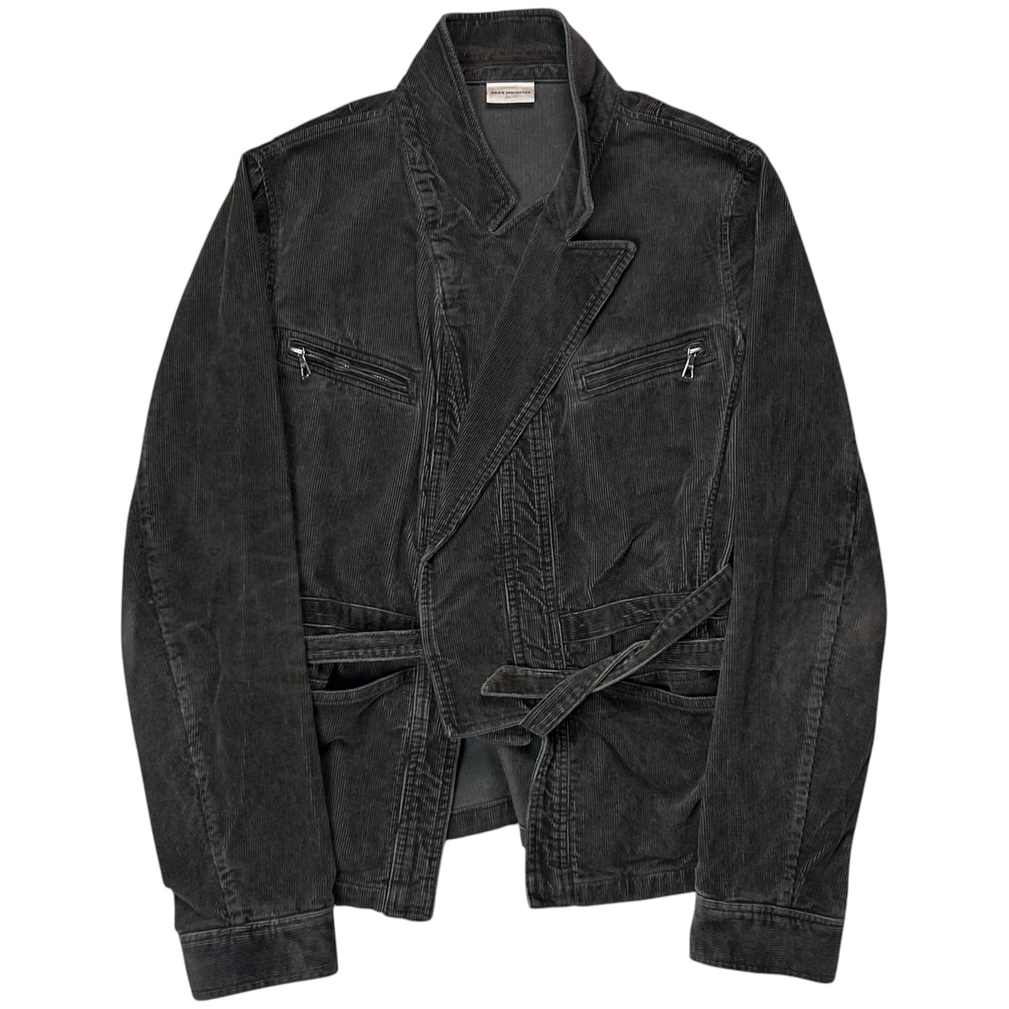 Dries Van Noten Deconstructed Strap Corduroy Blazer - SS11