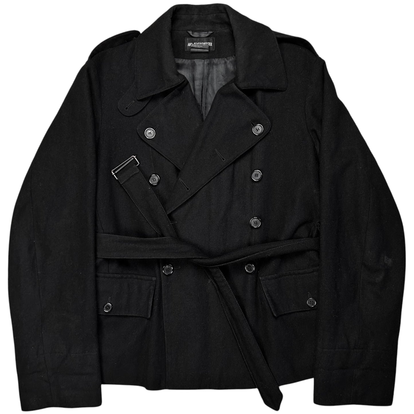 Ann Demeulemeester Belted Caban Wool Jacket