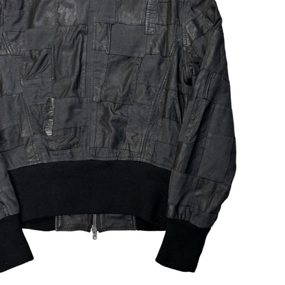 Dirk Bikkembergs Patchwork Leather Flight Jacket