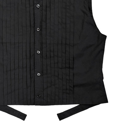 Raf Simons Sleeveless Pleated Open Back Shirt - AW99