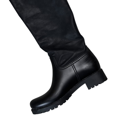 MM6 Maison Martin Margiela Waxed Shaft Rider Boots - AW14