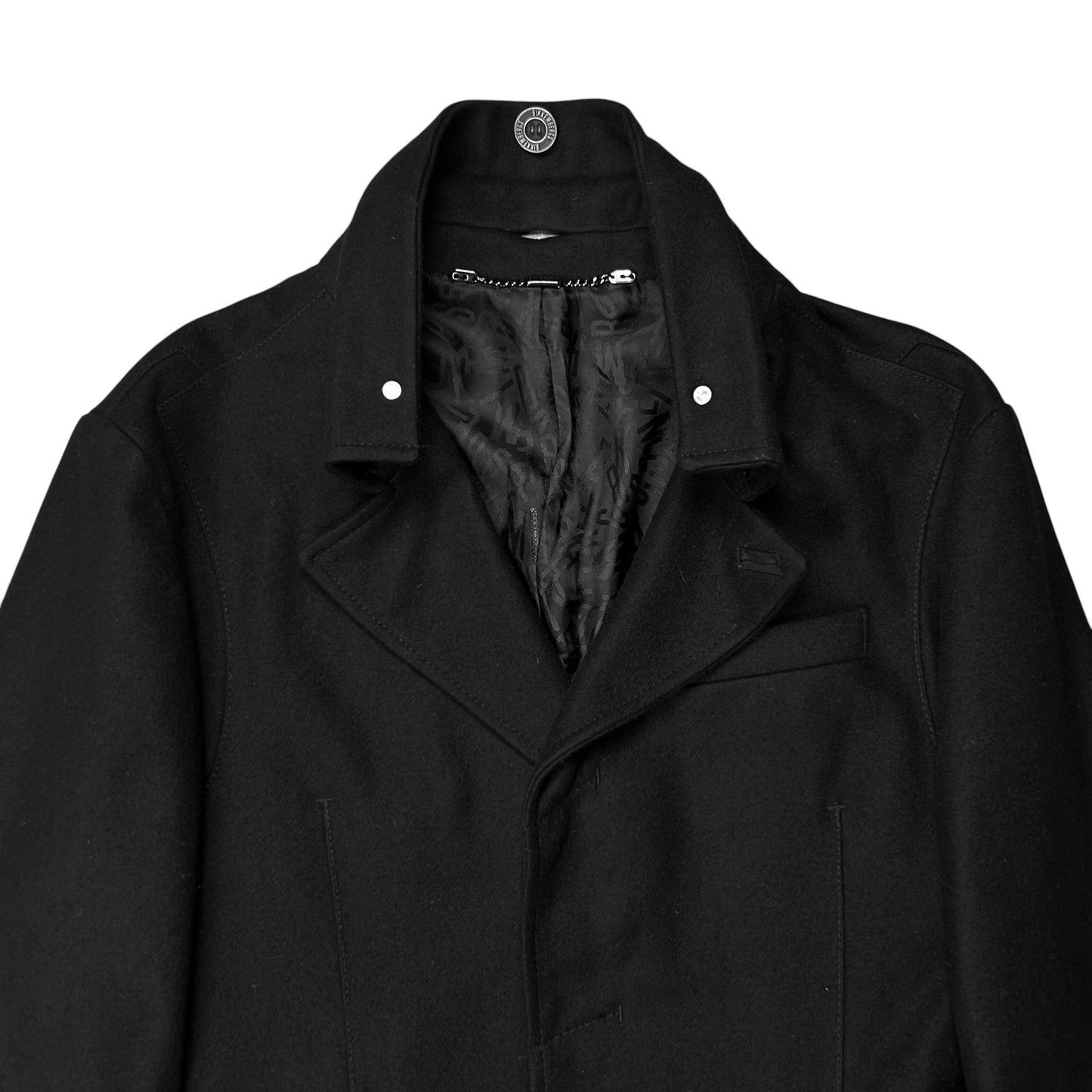 Dirk Bikkembergs Twisted Stud Collar Wool Jacket - AW09