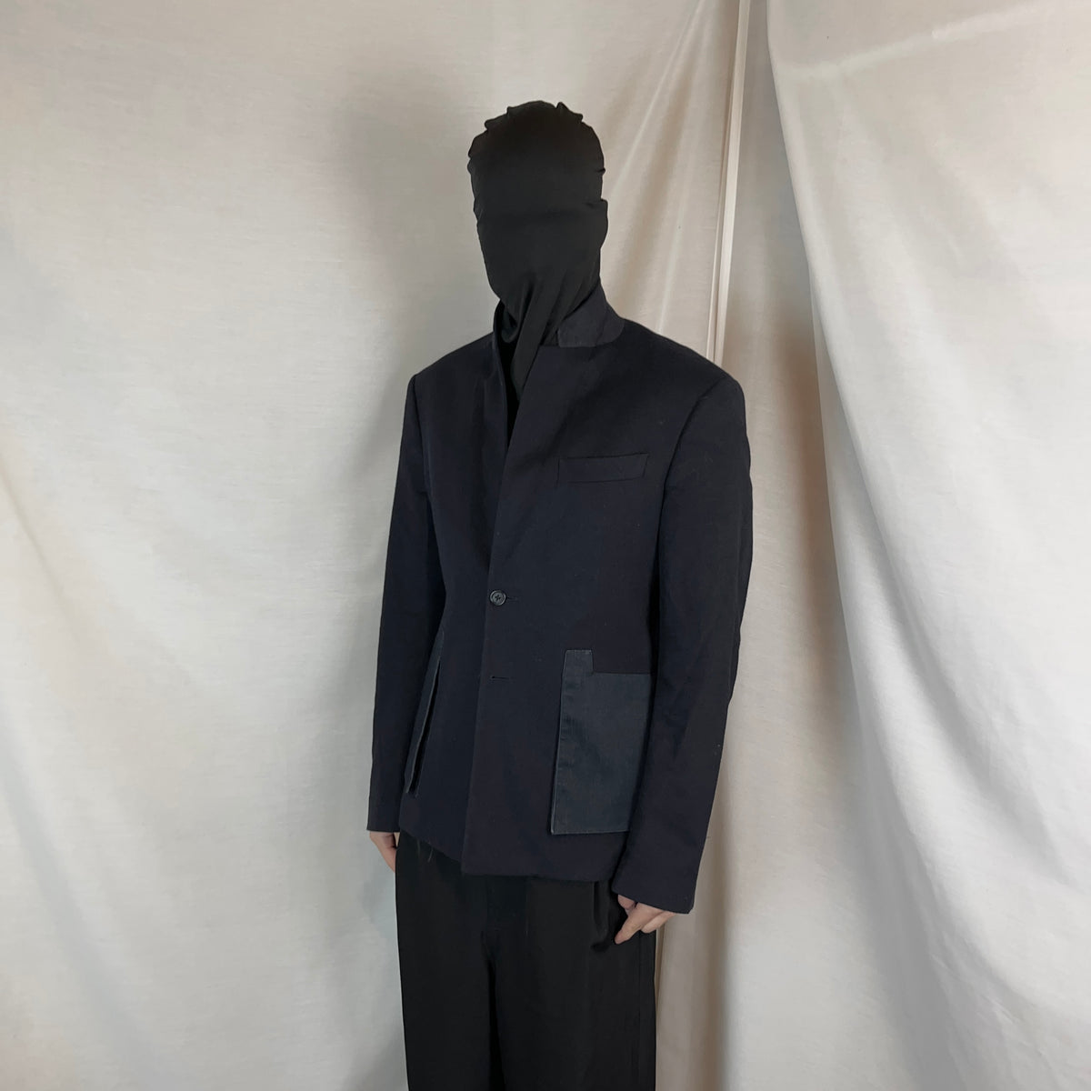 Dirk Bikkembergs Deconstructed Denim Pocket Cashmere Blazer - AW01