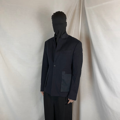Dirk Bikkembergs Deconstructed Denim Pocket Cashmere Blazer - AW01