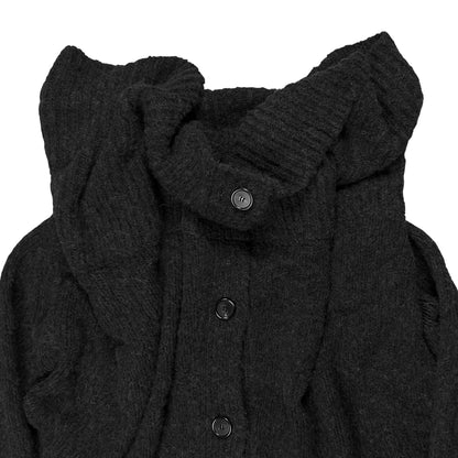 Ann Demeulemeester Distorted Wrap Knit Cardigan - AW11