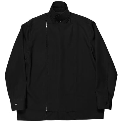 Jil Sander Asymmetric Zip Gabardine Shirt - AW22