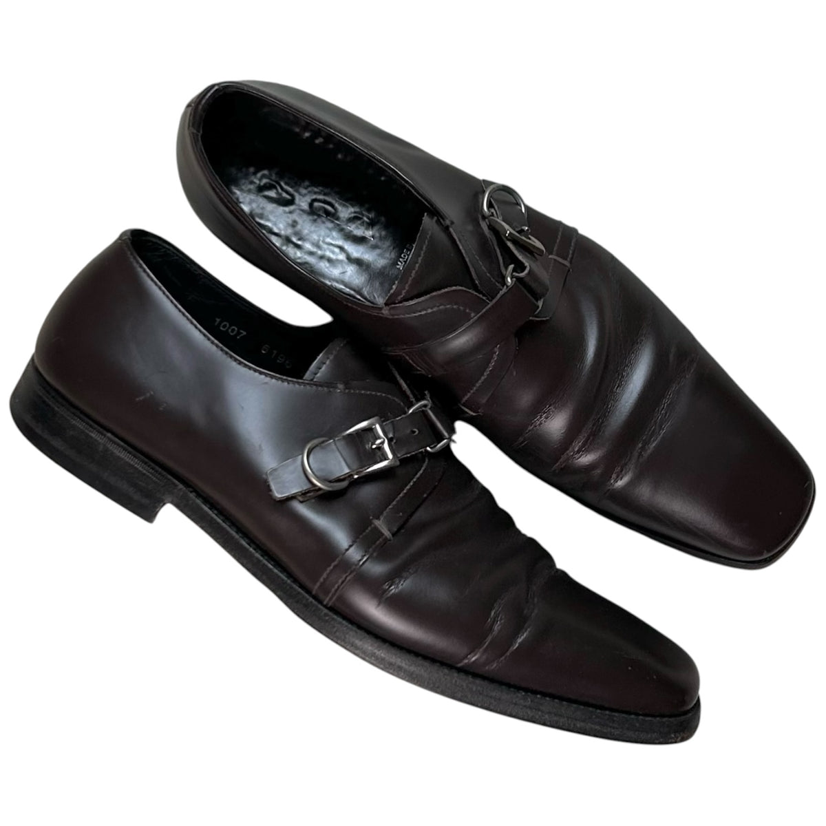 Prada Harness Belt Monk Strap Derbies