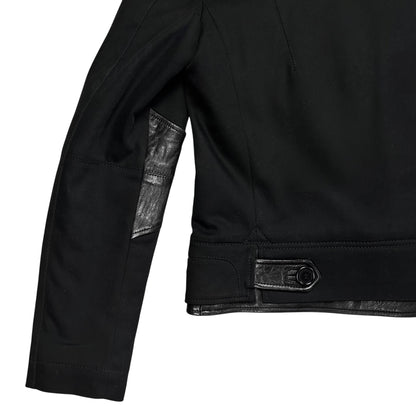 Dirk Bikkembergs Leather Patched Zip Biker Jacket