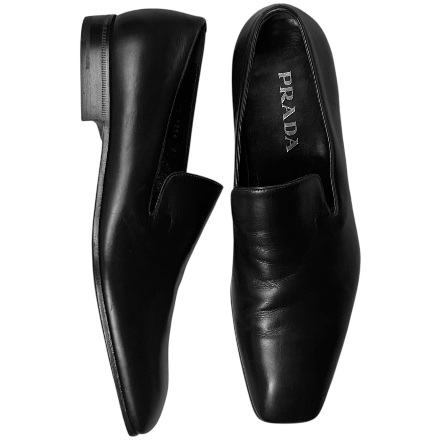 Prada Stealth Square Toe Loafers