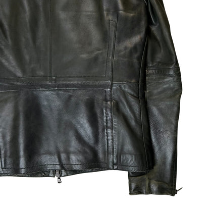 Dirk Bikkembergs Oil Dyed Leather Moto Jacket