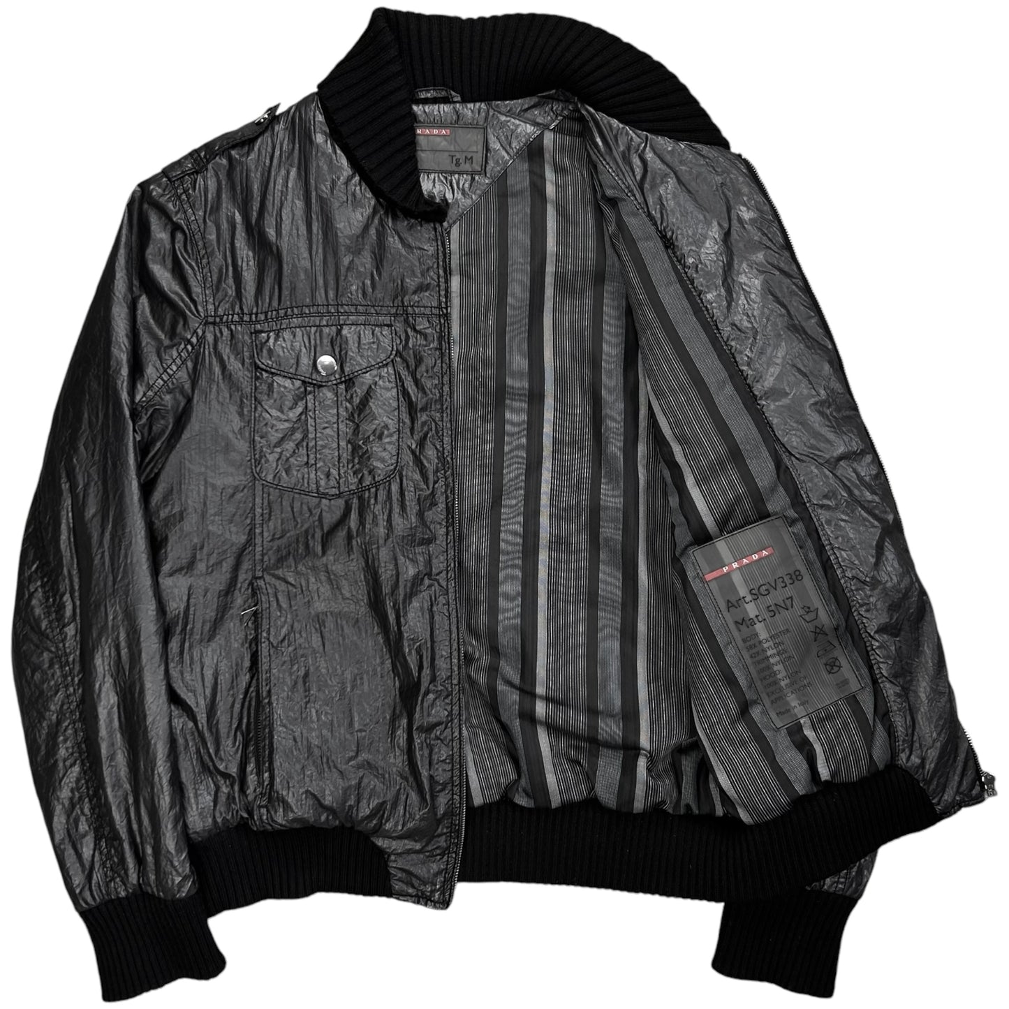 Prada Waxed Flight Jacket