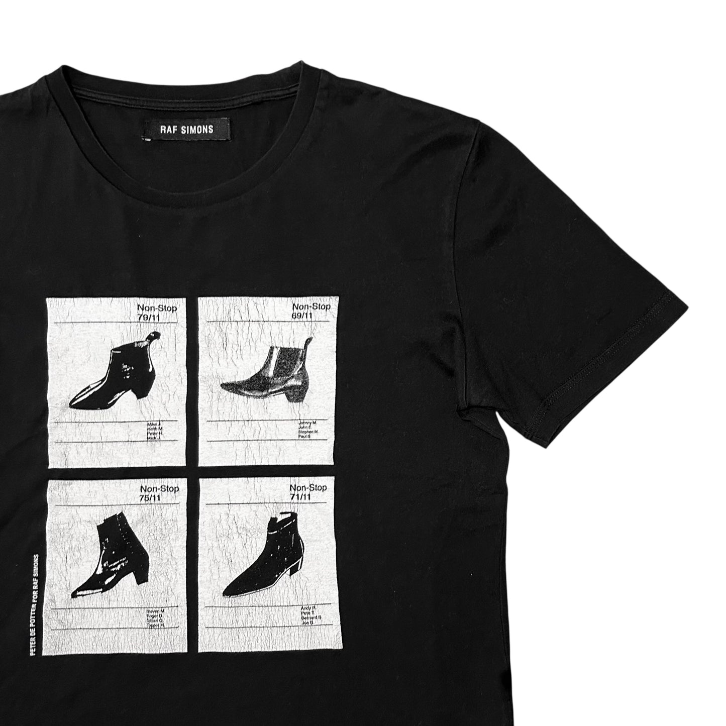 Raf Simons Peter De Potter Non Strop Boot Print T-Shirt - AW09
