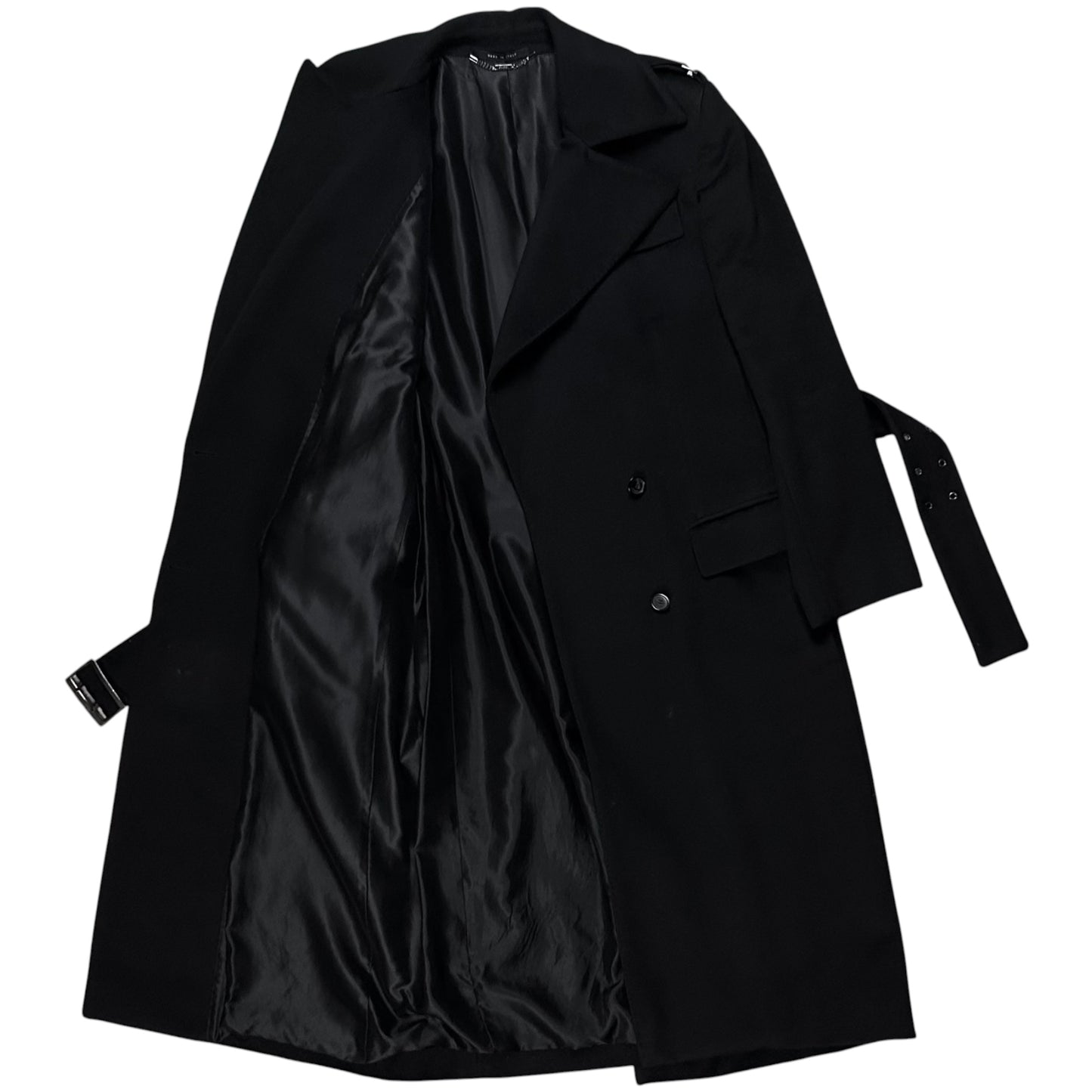 Gucci by Tom Ford Belted Shoulder Strap Cashmere Coat - AW03